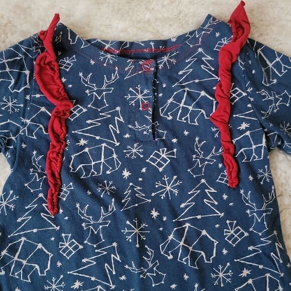 BURT'S BEES BABY NAVY BLUE CHRISTMAS CONSTELLATIONS ROMPER, SIZE 18 MONTHS - Picture 3 of 9
